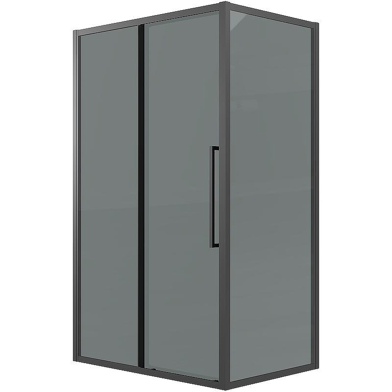 Душевой уголок Grossman Cosmo 110х80 120.K33.02.1180.21.10 профиль Черный матовый стекло тонированное
