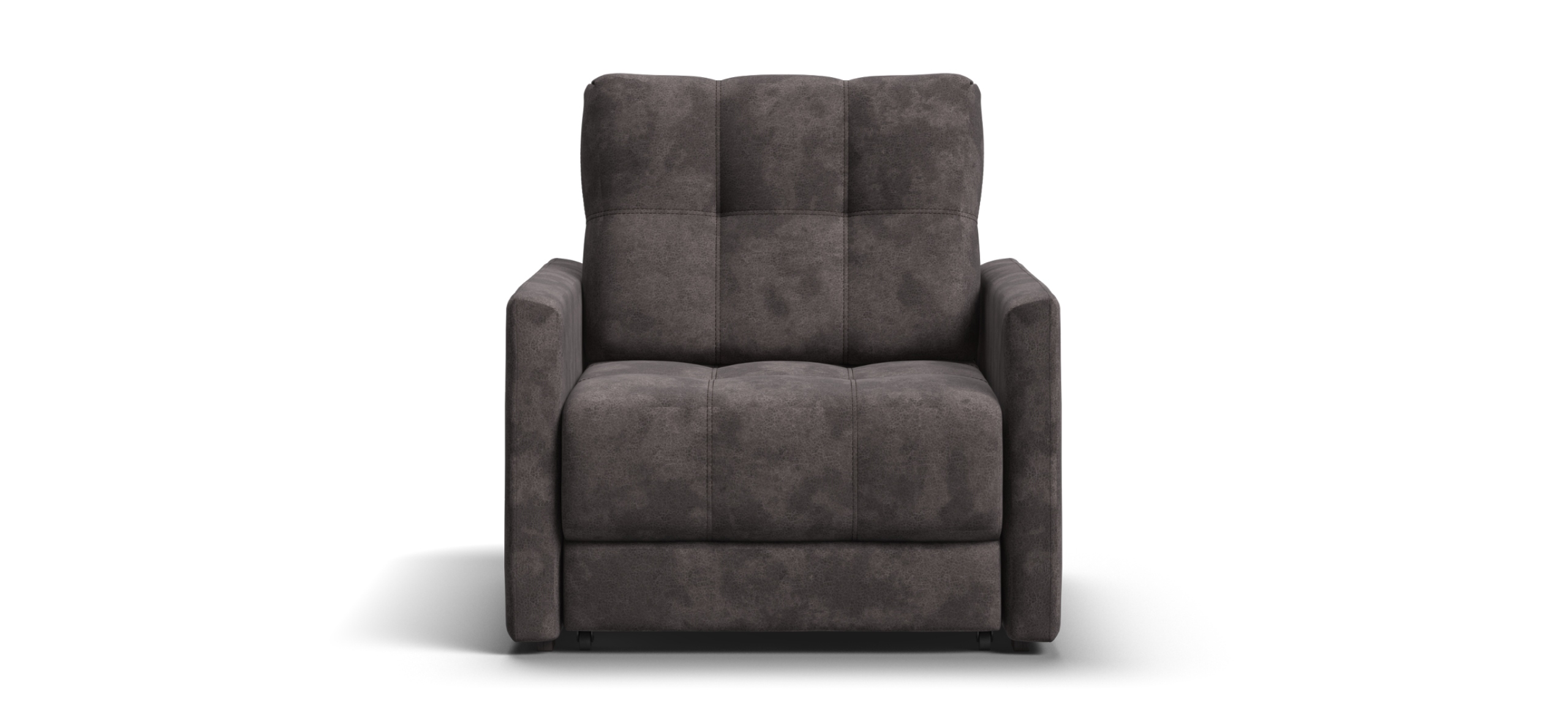 Босс Лофт кресло-кровать Велюр Алькантара серый