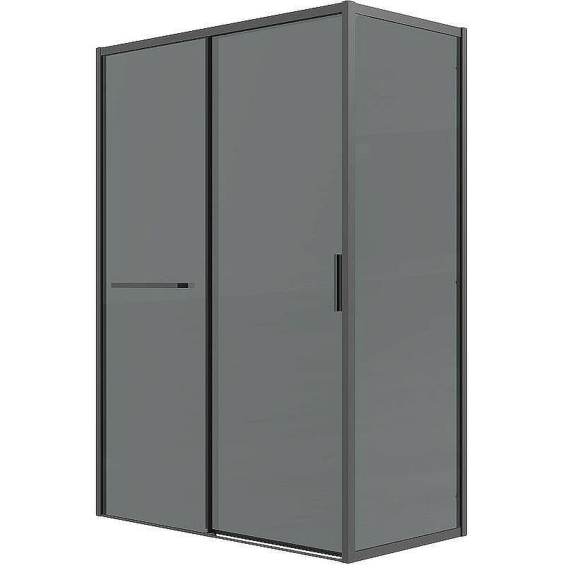 Душевой уголок Grossman Style 110х80 120.K33.05.1180.21.10 профиль Черный матовый стекло тонированное