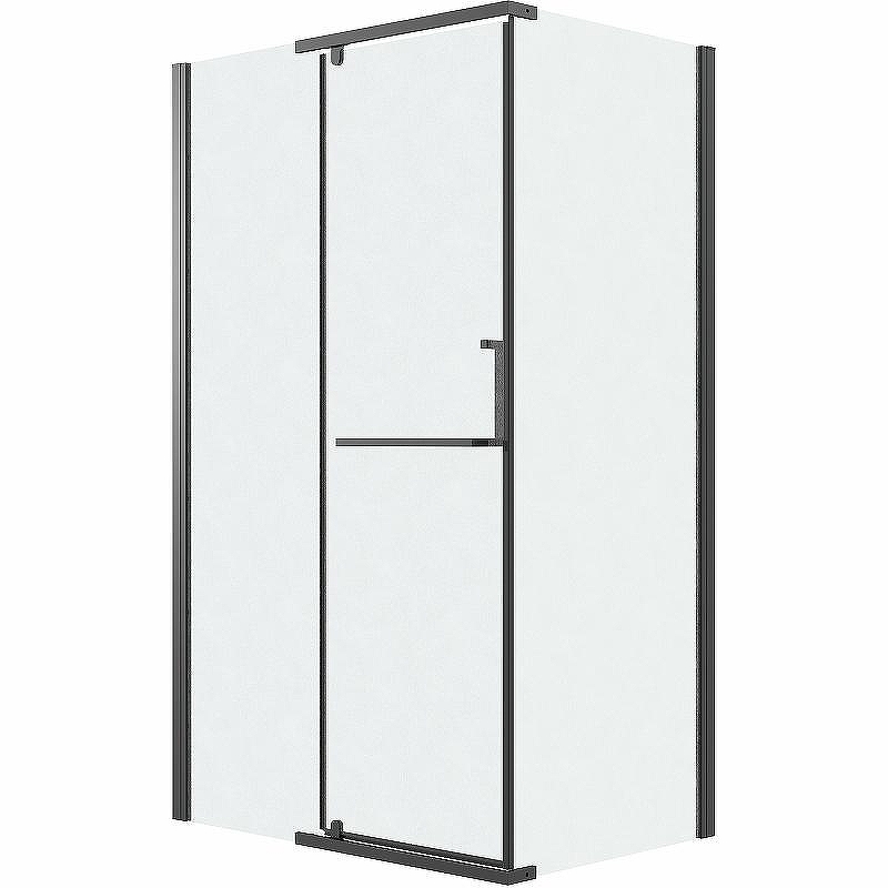 Душевой уголок Grossman Pragma 120х80 120.K33.03.1280.21.02 профиль Черный матовый стекло шиншилла