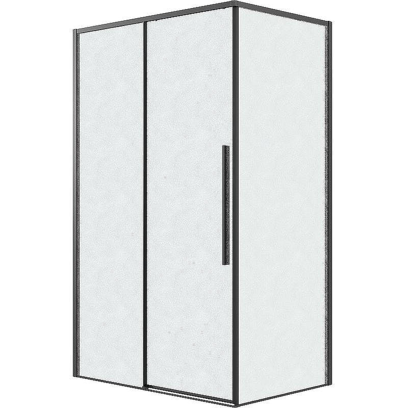Душевой уголок Grossman Galaxy 110х80 120.K33.01.1180.21.02 профиль Черный матовый стекло шиншилла
