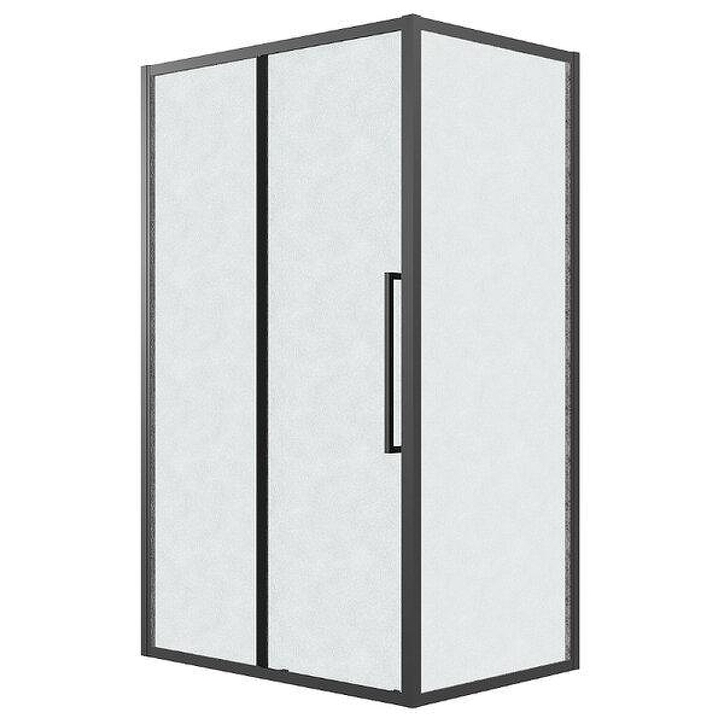 Душевой уголок Grossman Cosmo 120x100 L 120.K33.02.1210.21.02 профиль Черный матовый стекло шиншилла